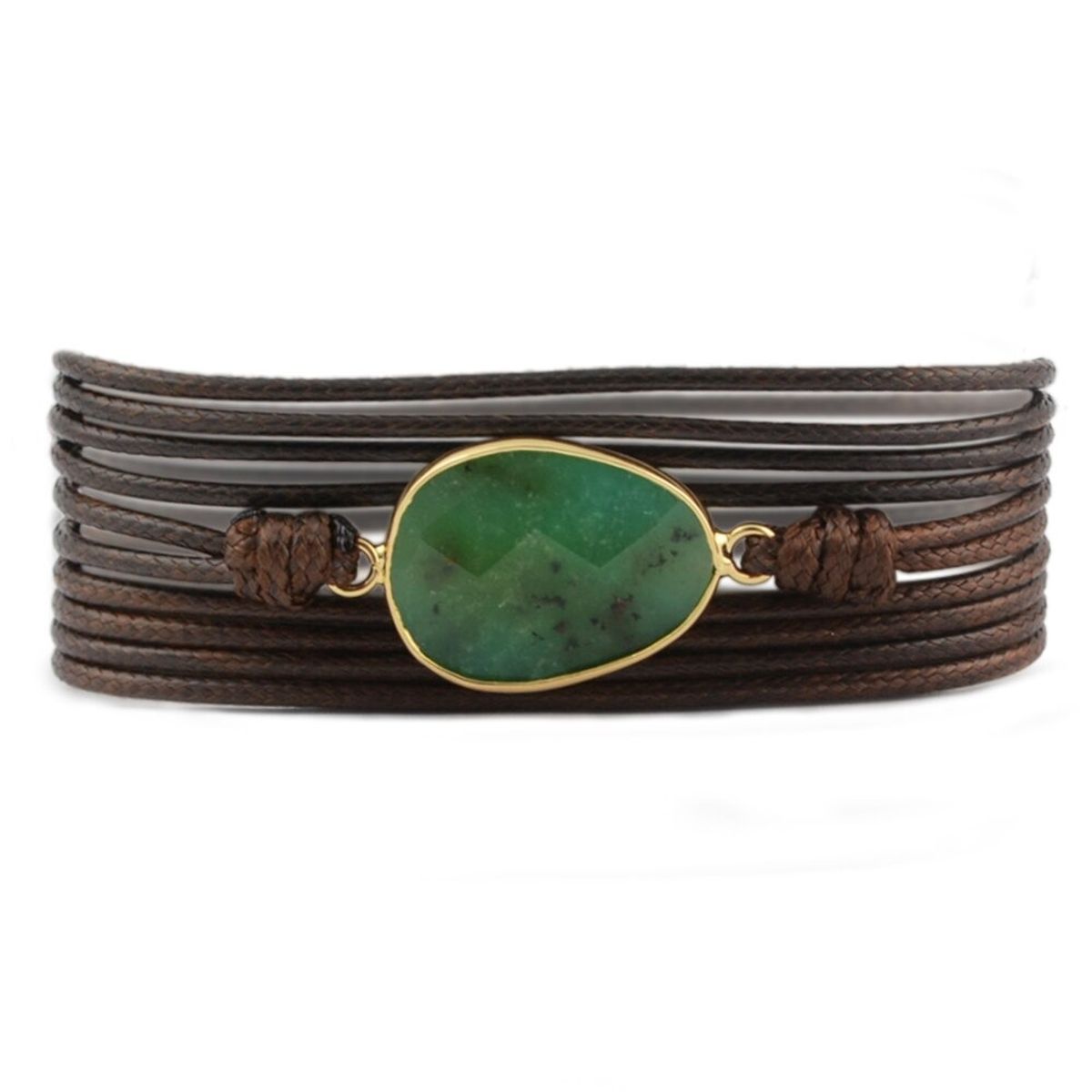 TRIBALLE - Pulsera Jade Verde Tipo Correa