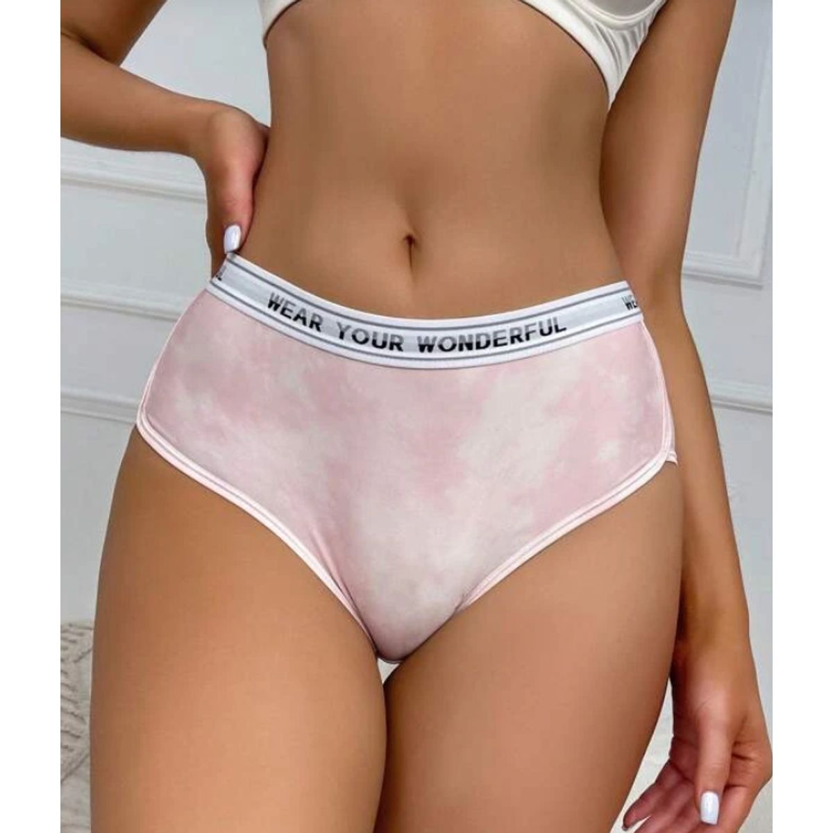 KIRAMA CLOTHING STORE - Culotte Rosa con Frase “Wear Your Wonderful”  Estilo Casual Deportivo