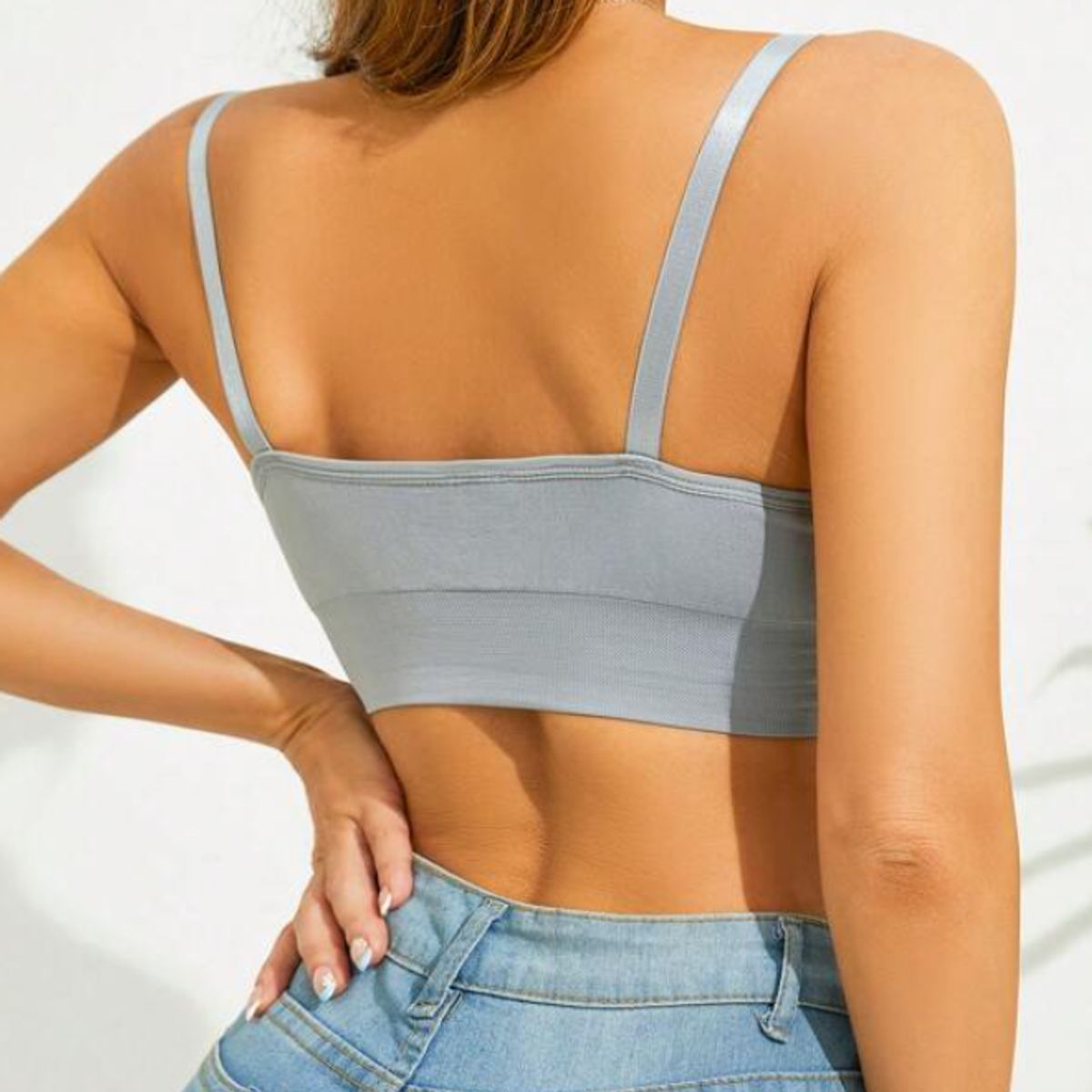 KIRAMA CLOTHING STORE - Sujetador Neblina Azul con Espalda al Aire  Estilo Casual Premamá