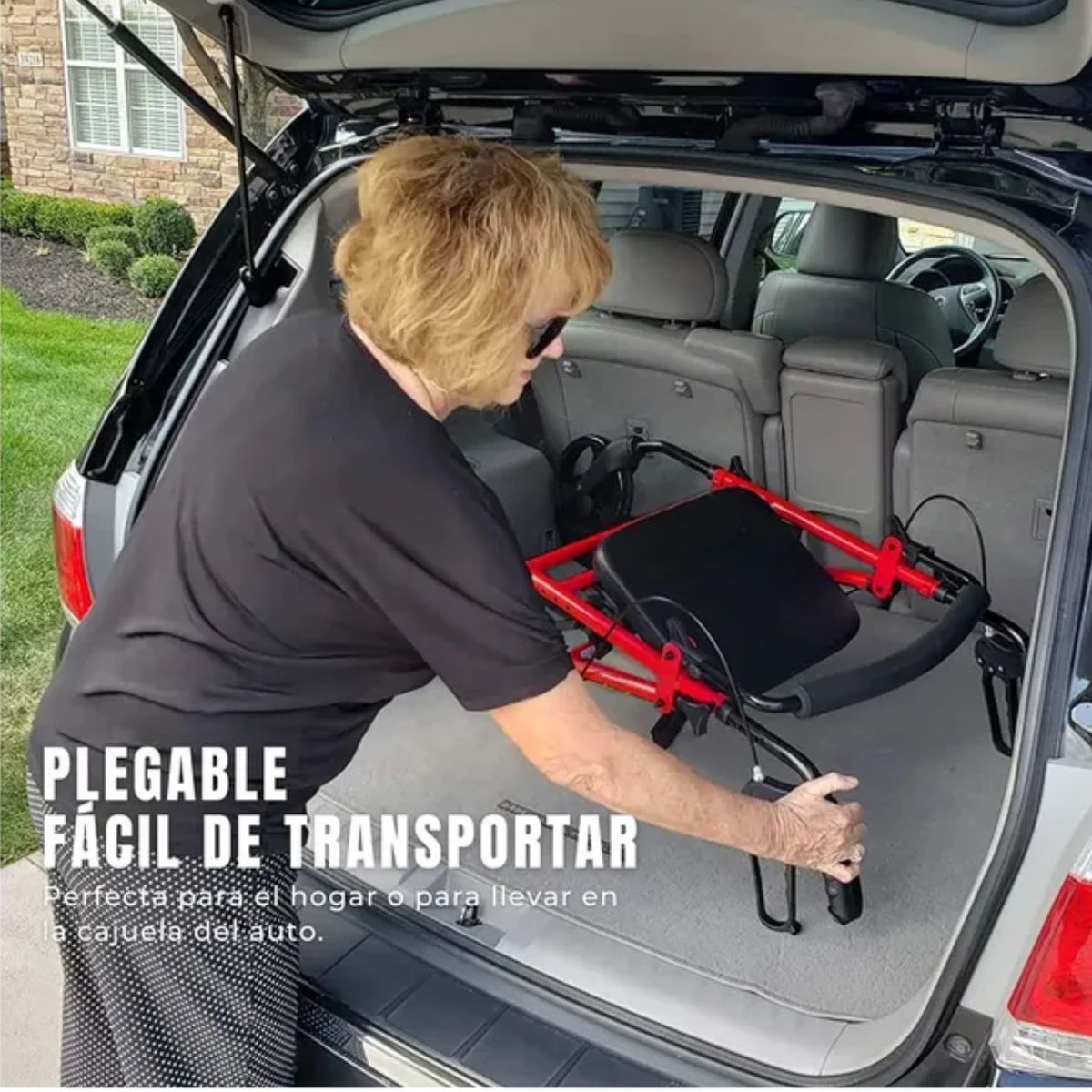 MOVI - Andadera Ortopédica Plegable Premium con Asiento Canasto y Frenos para Adulto MayorMovilidad Segura