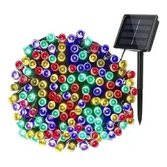 GENERICO - Luces Solares Guirnalda Solar 10 Mts 100 Led Multicolor Decoración Árbol Navideño