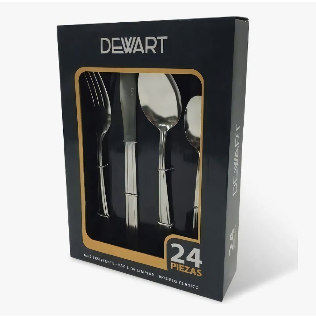 GENERICO - Juego De Cubiertos 24 Piezas Acero Inoxidable Dewart