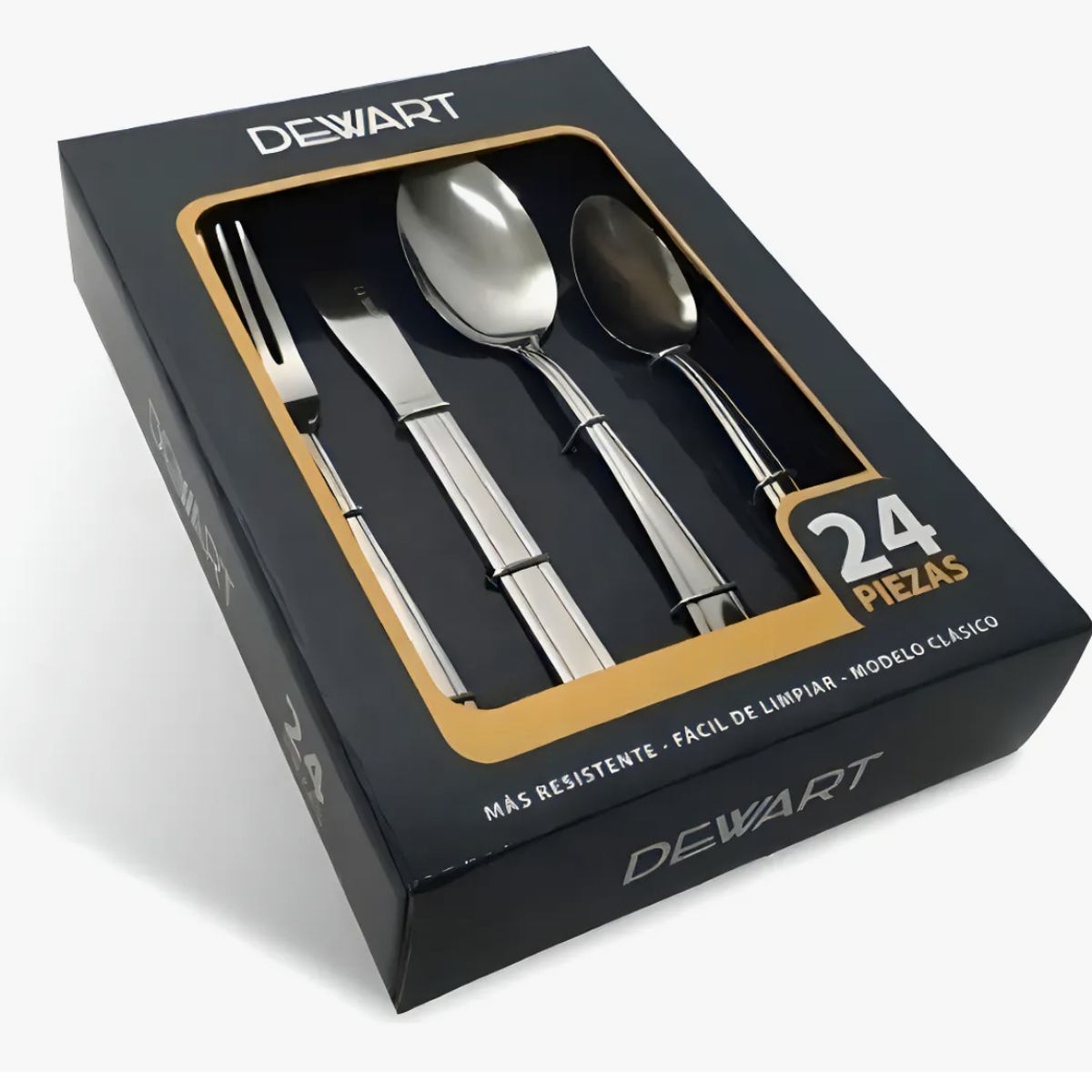 GENERICO - Juego De Cubiertos 24 Piezas Acero Inoxidable Dewart