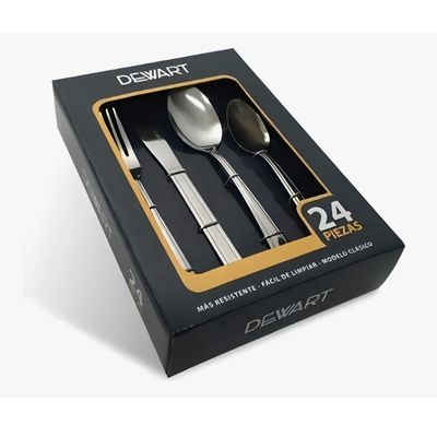 Imagen 2 del producto Juego De Cubiertos 24 Piezas Acero Inoxidable Dewart