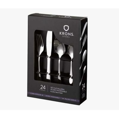 Imagen 2 del producto Set Cubiertos 24 Piezas Vancouver Color Plateado