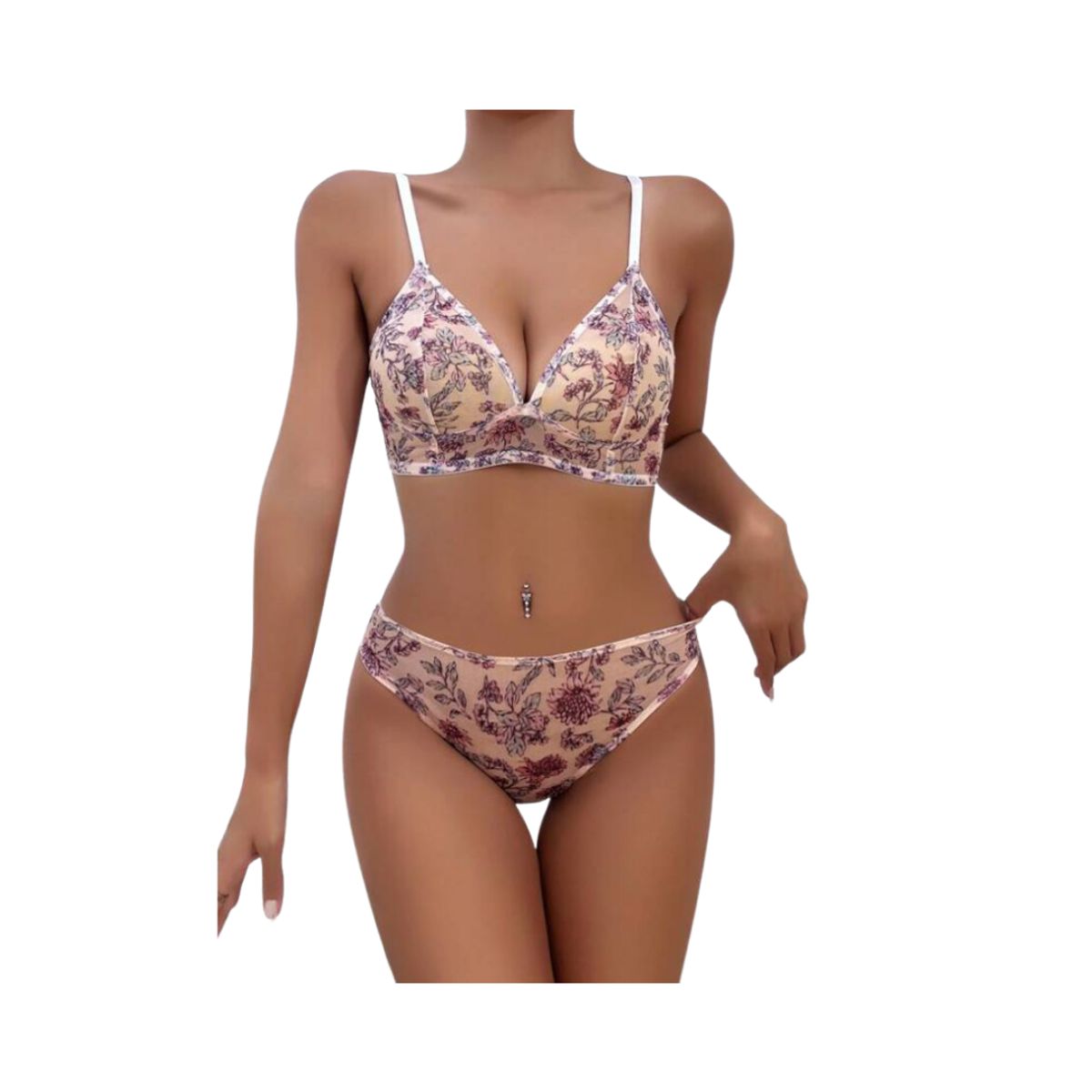 KIRAMA CLOTHING STORE - Conjunto Floral Rosado Sandía  Estilo Romántico y Ligero