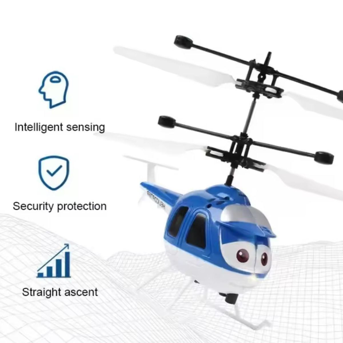 GENERICO - Drone Mini Helicóptero Con Control Recargable Volador Juguete Azul