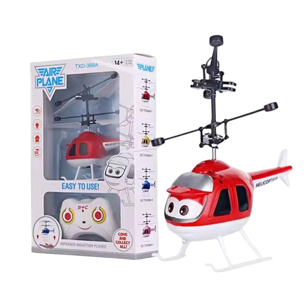 GENERICO - Drone Mini Helicóptero Con Control Recargable Volador Juguete Rojo
