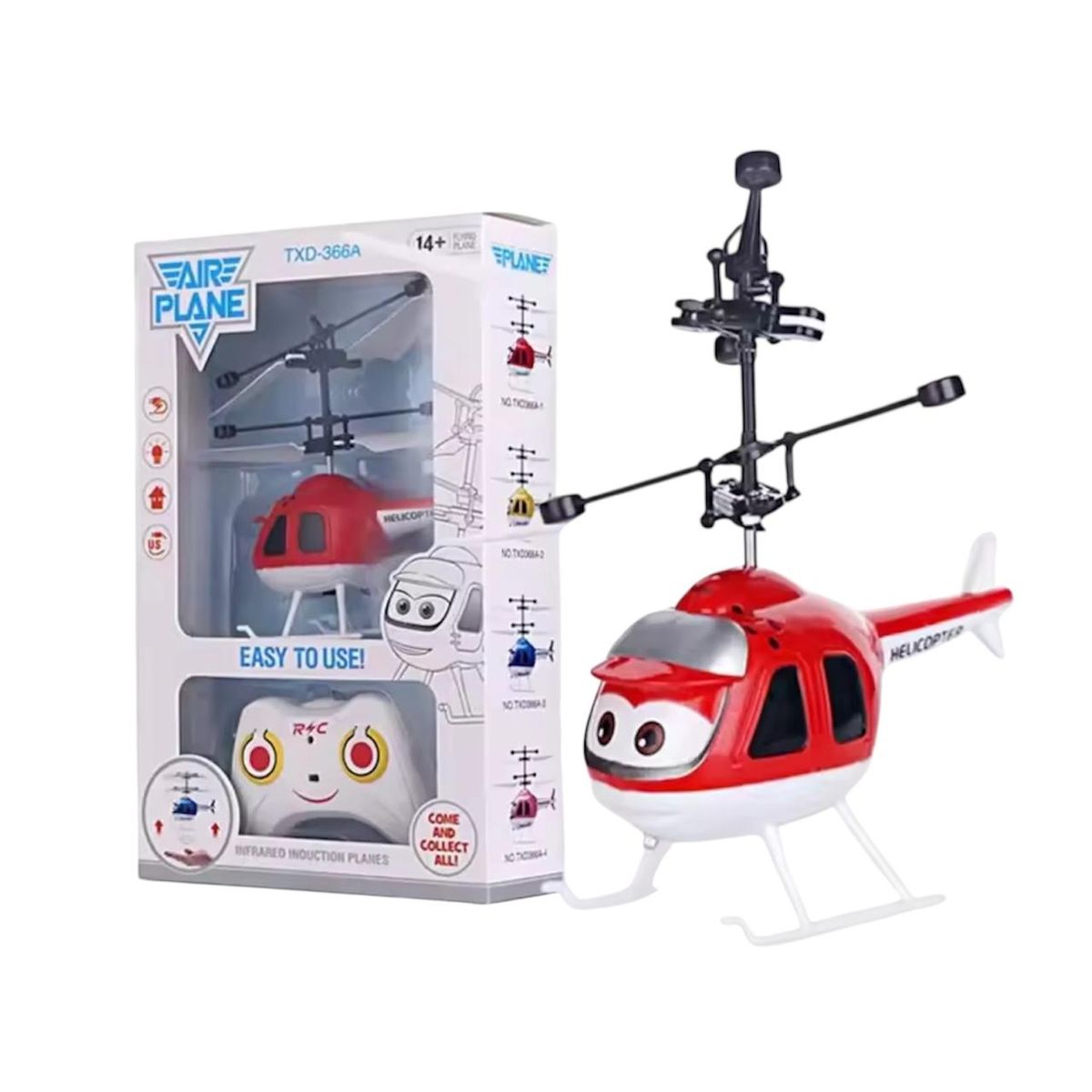 GENERICO - Drone Mini Helicóptero Con Control Recargable Volador Juguete Rojo