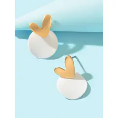 KIRAMA CLOTHING STORE - Aros con Corazón Estilo Dulce y Diario