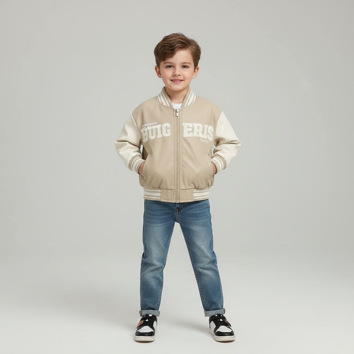 KIBOU - Chaqueta Bomber Niño Ecocuero Italy Infantil