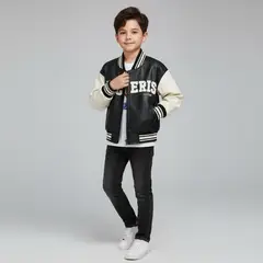 KIBOU - Chaqueta Bomber Niño Ecocuero Italy Infantil