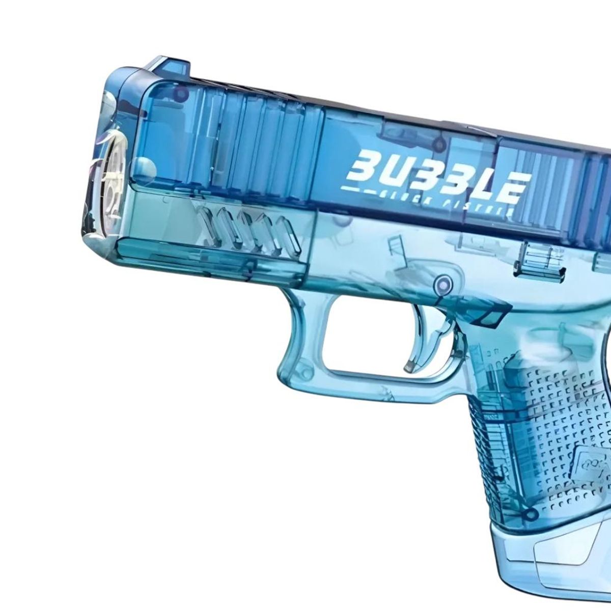 GENERICO - Pistola Burbuja Con 6 Orificios Burbujero Juguete Para Niños Azul