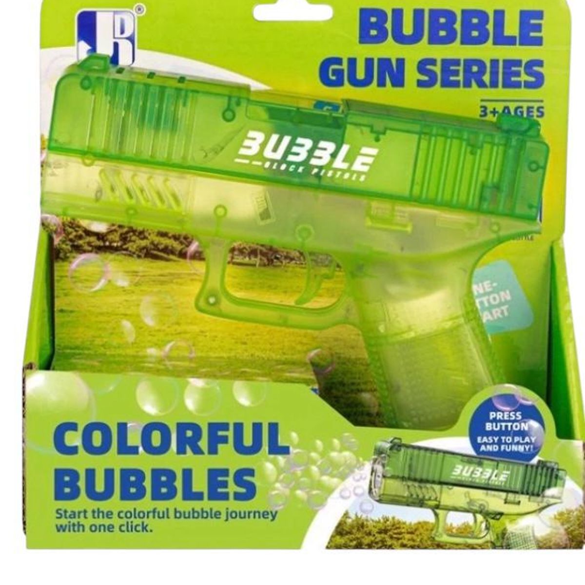 GENERICO - Pistola Burbuja Con 6 Orificios Burbujero Juguete Para Niños Verde