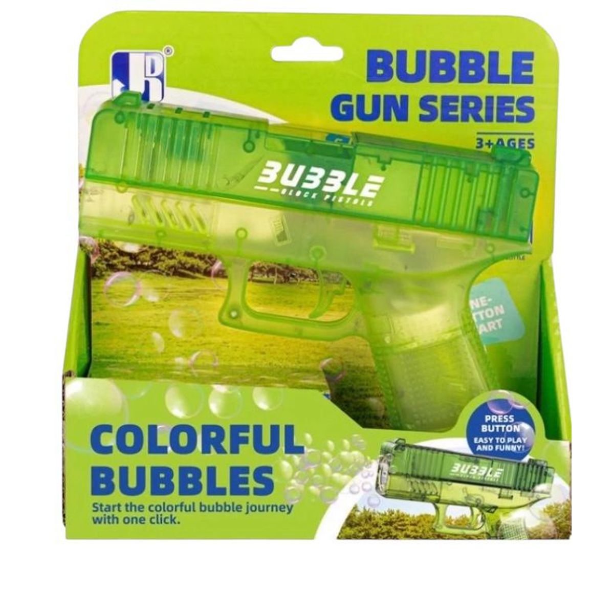 GENERICO - Pistola Burbuja Con 6 Orificios Burbujero Juguete Para Niños Verde
