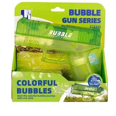 GENERICO - Pistola Burbuja Con 6 Orificios Burbujero Juguete Para Niños Verde