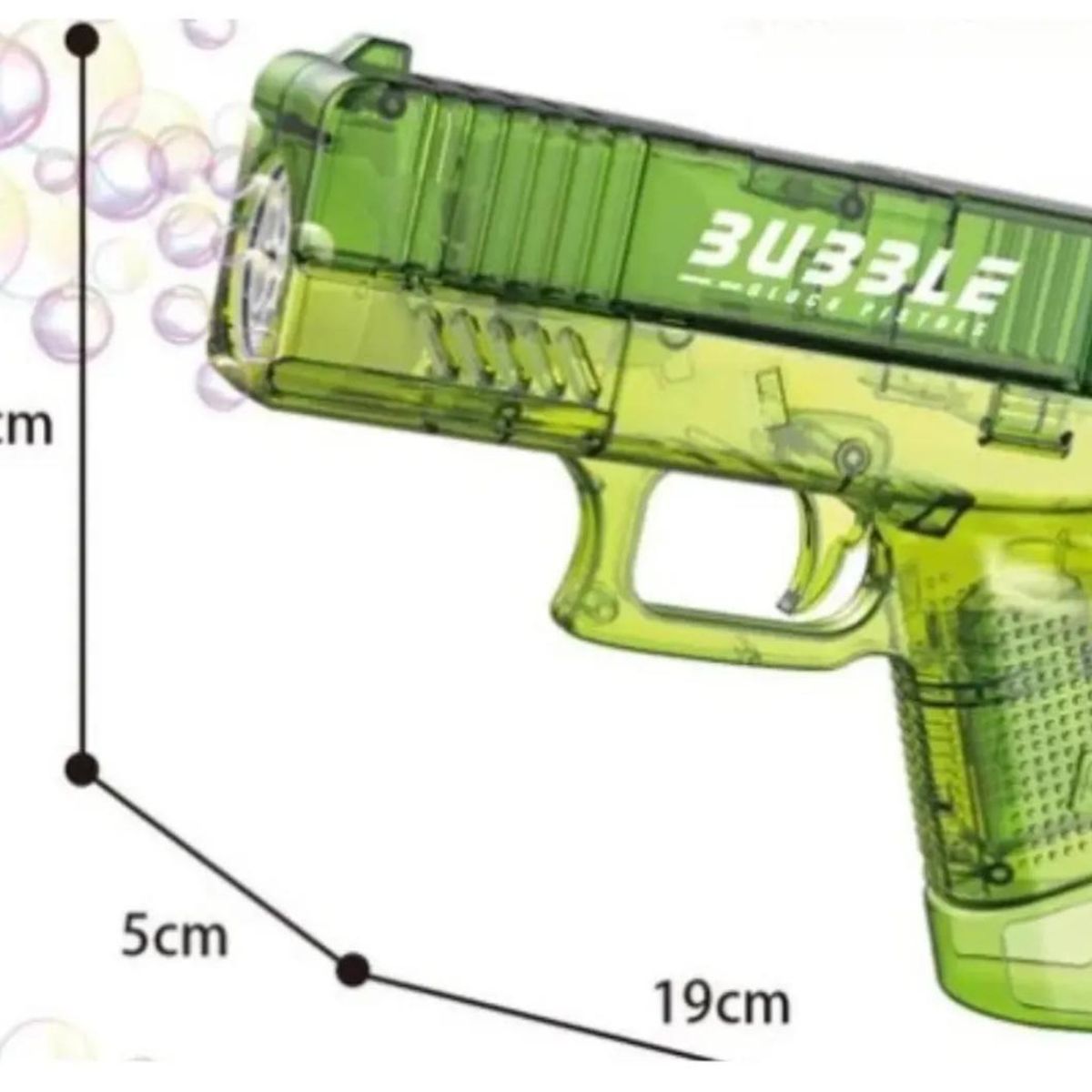 GENERICO - Pistola Burbuja Con 6 Orificios Burbujero Juguete Para Niños Verde