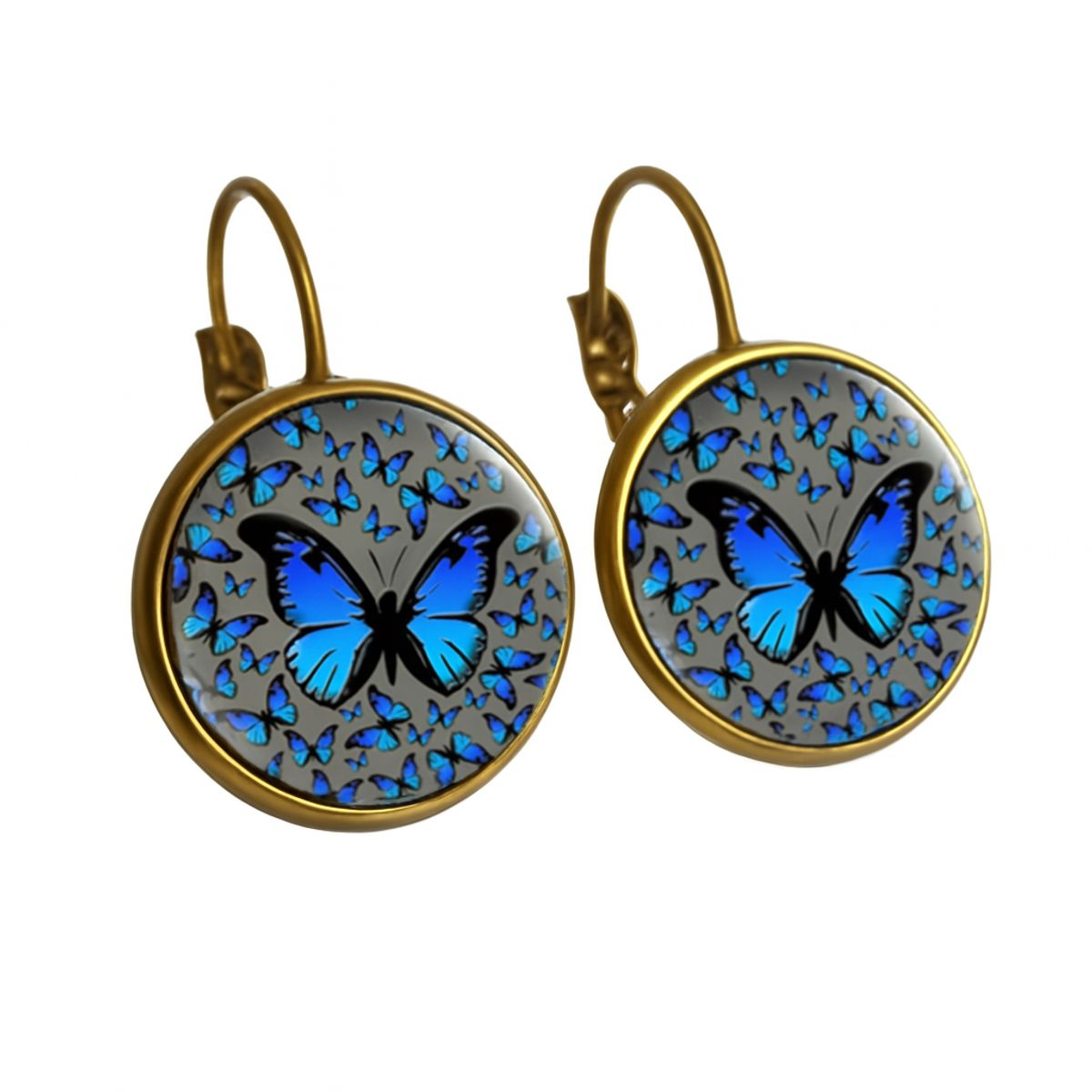 KIRAMA CLOTHING STORE - Aros Redondos con Mariposas  Fantasía y Glamour para Impactar