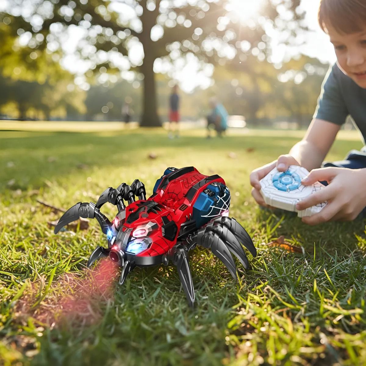 SPIDER MAN - Araña Controlada Distancia Con Luces Led Sonido y Vapor