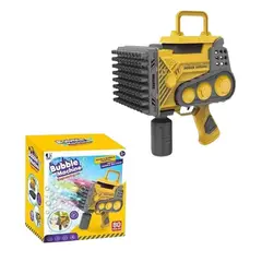 GENERICO - Pistola De Burbujas 80 Orificios Recargable Con Luz Juguete