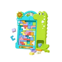 GENERICO - Juego de Bloques de Lógica Puzzle Educativo 3D Tipo Tetris verde