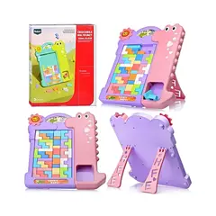 GENERICO - Juego de Bloques de Lógica Puzzle Educativo 3D Tipo Tetris rosa