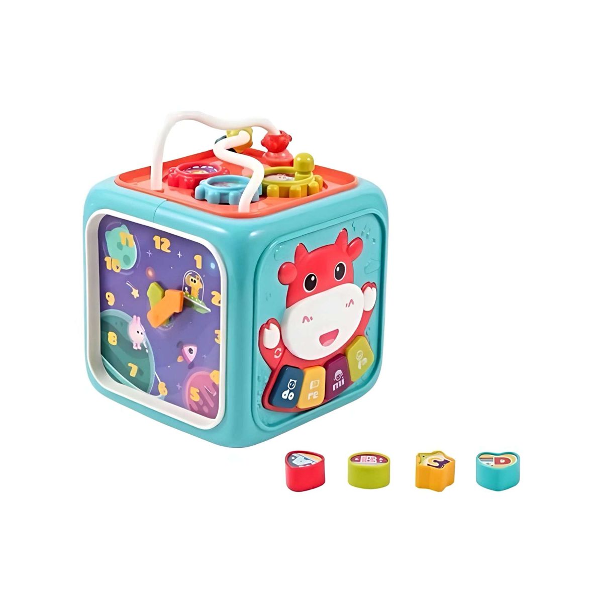 GENERICO - Juguete Cubo Multifunción 6 en 1 con Luces y Sonidos