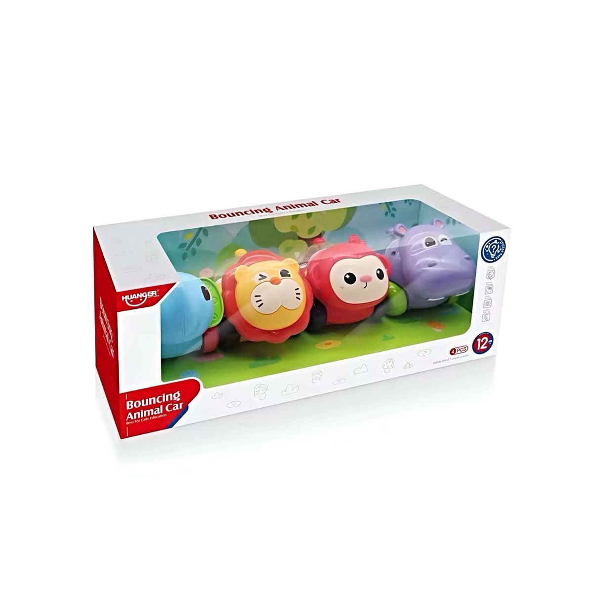 GENERICO - Set de 4 Carros de Juguete con Forma de Animalitos