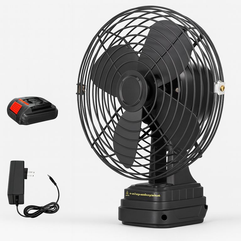 MOVI VENTILADOR PORTÁTIL 5 ASPAS CON BATERÍA Y CARGADOR USB