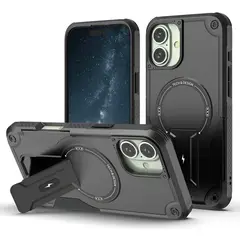 GENERICO - Carcasa Con Magsafe/soporte Para iPhone 17 Normal - Negro