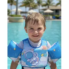 DEFENSOR FOREVER - Chaleco Salvavidas Niños Niñas Flotador Piscina Y Playa Diseño Astronauta