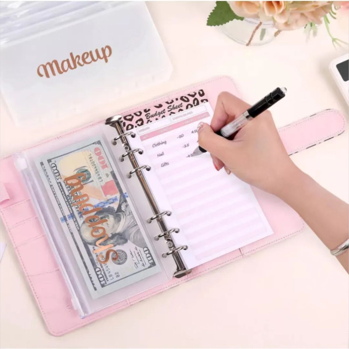 GENERICO - Budget Binder Carpeta Organizadora A6 De Dinero Para Ahorro