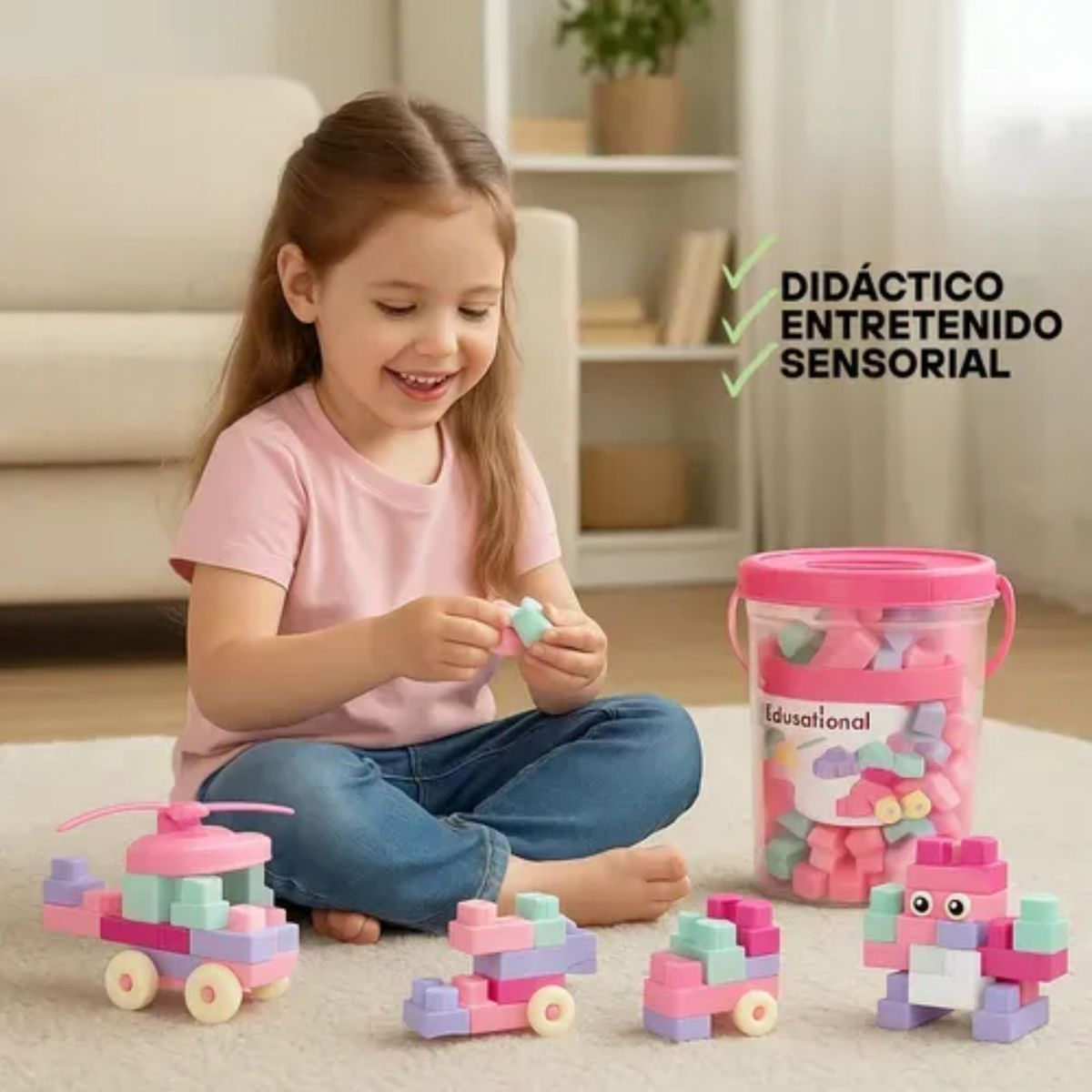GENERICO - Bloques De Construcción Armables Para Niños Didáctico 120pcs