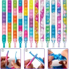 KINDA NICE - Juego Push Bubble Toy Pulsera Antiestrés 50 Piezas