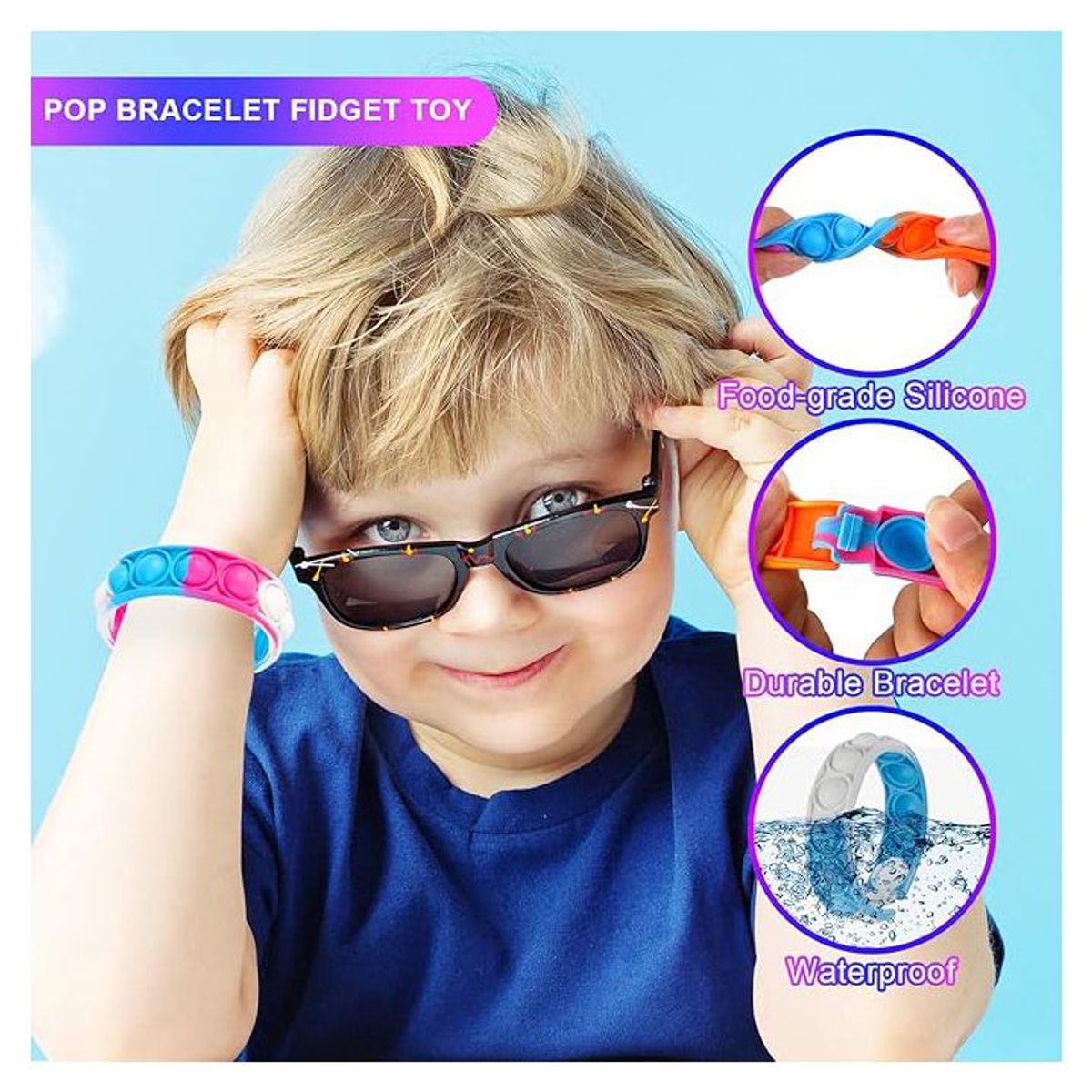 KINDA NICE - Juego Push Bubble Toy Pulsera Antiestrés 50 Piezas