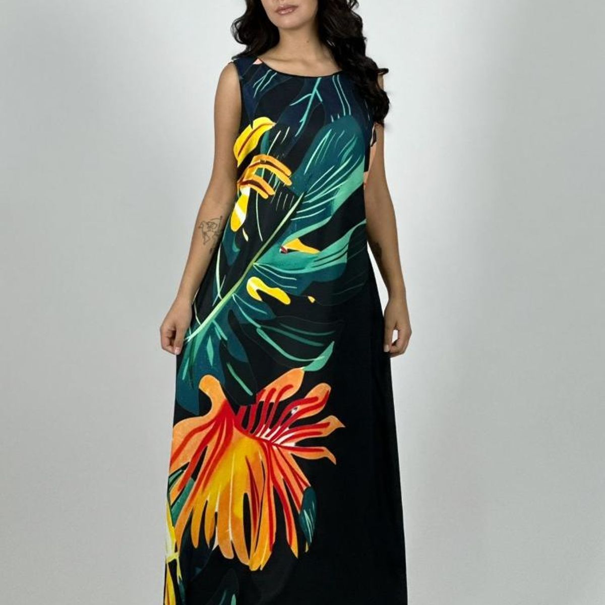 ENIGMATICA BOUTIQUE - Vestido Sublimado Hojas