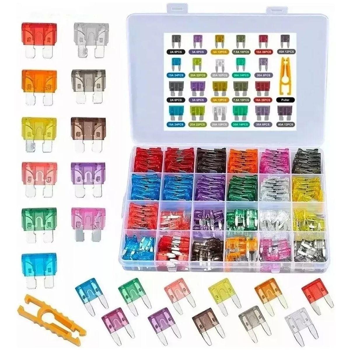GENERICO - Kit 300pcs Fusibles Coche Automotriz Con Caja