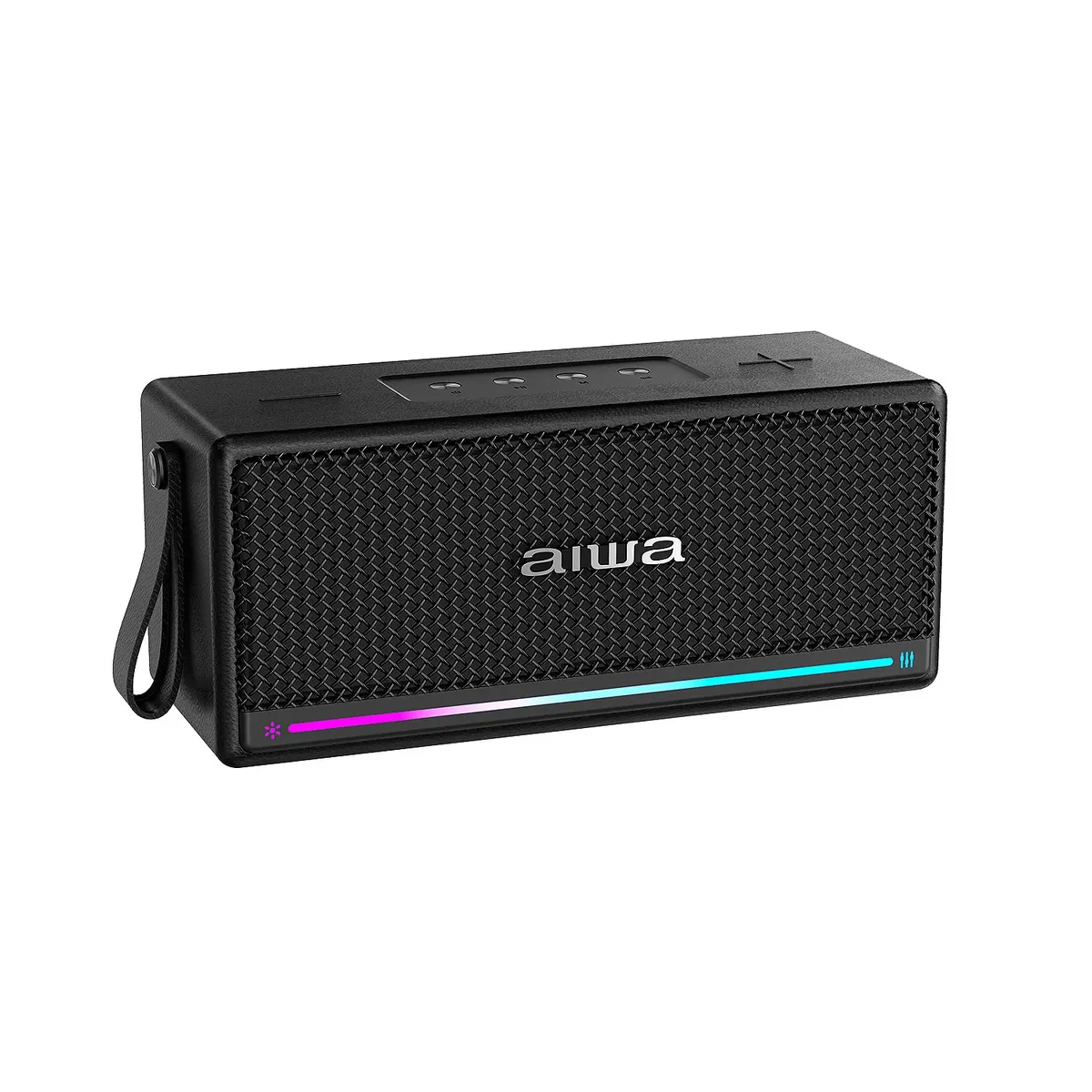 AIWA - PARLANTE PORTÁTIL BLUETOOTH VINTAGE 40W TWS LUZ RGB RADIO FM AIWA AW-Q6