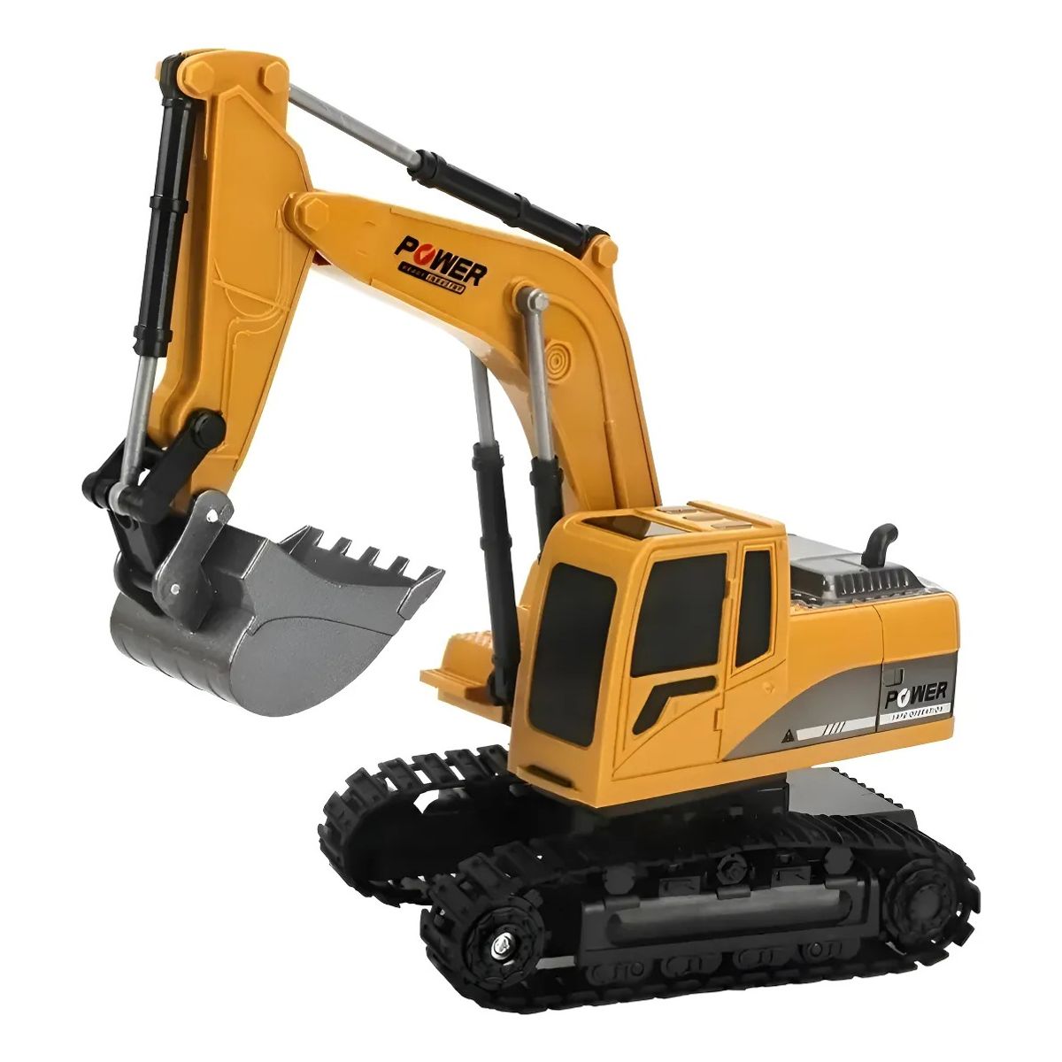 GENERICO - Retroexcavadora Rc Control Remoto 1:24 Juguete 6 Canales Amarillo Retroexcavadora