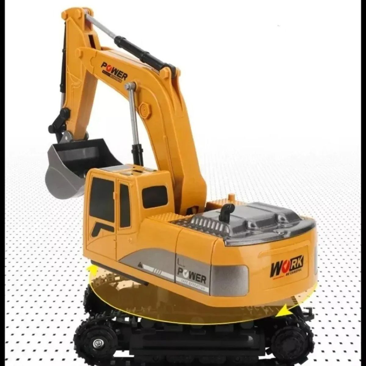 GENERICO - Retroexcavadora Rc Control Remoto 1:24 Juguete 6 Canales Amarillo Retroexcavadora