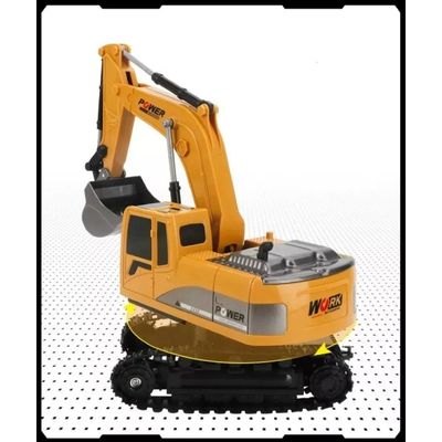 Imagen 2 del producto Retroexcavadora Rc Control Remoto 1:24 Juguete 6 Canales Amarillo Retroexcavadora