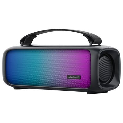 Imagen 2 del producto PARLANTE PORTÁTIL BLUETOOTH 2” LED RGB TWS MP3 RADIO FM MASTER-G MGGBOOM Negro