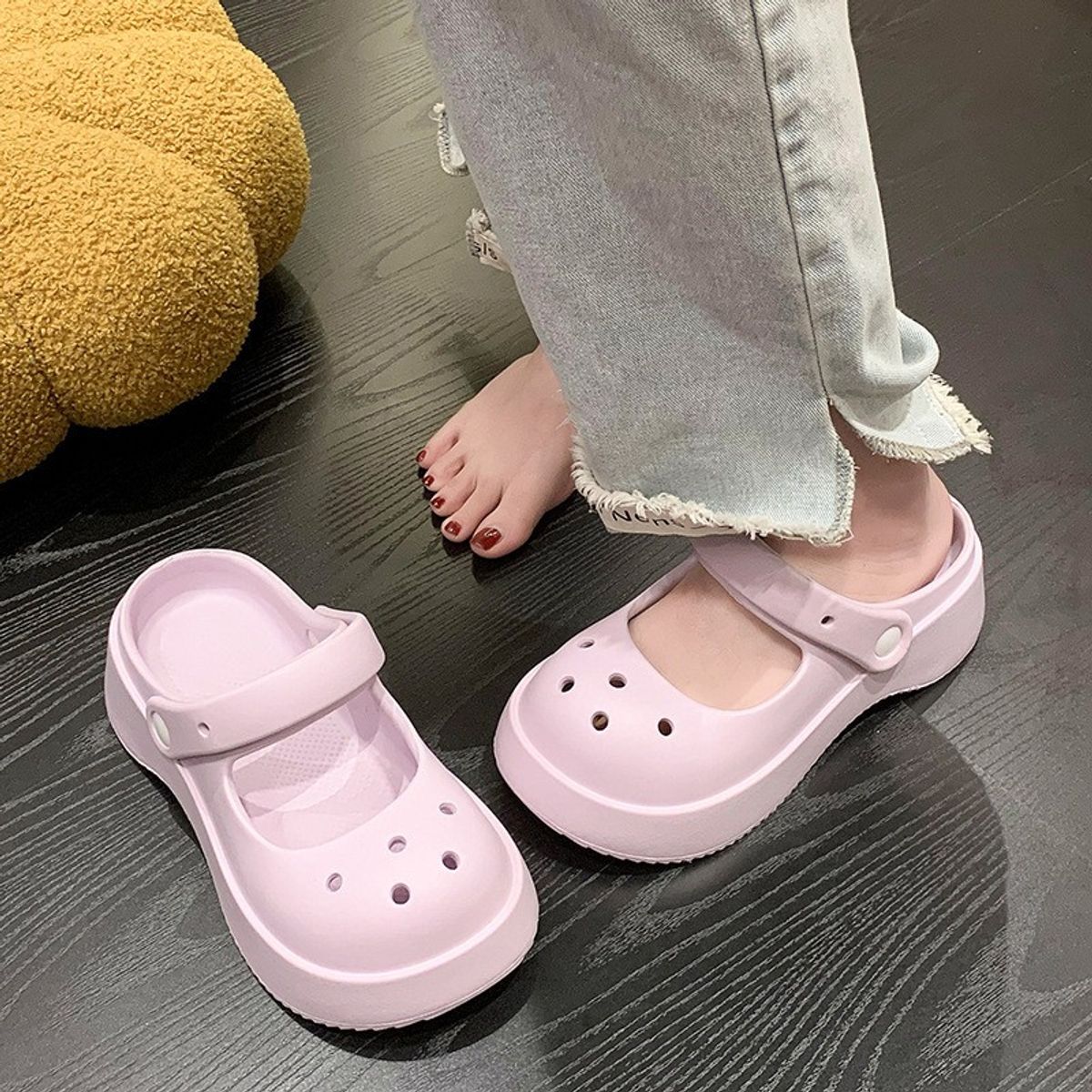 OMAS - Zuecos Plataforma Mary Jane Sandalias Zapatos Eva Antideslizantes