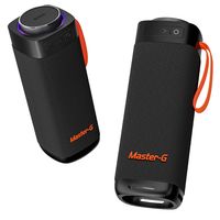 PARLANTE PORTÁTIL BLUETOOTH 30W IPX5 MP3 TWS RGB MASTER-G MGGYROSPLUSB Negro