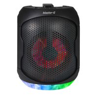 PARLANTE KARAOKE BLUETOOTH 4000W TWS LED RGB RADIO FM MP3 MASTER-G MGSPYDER Negro