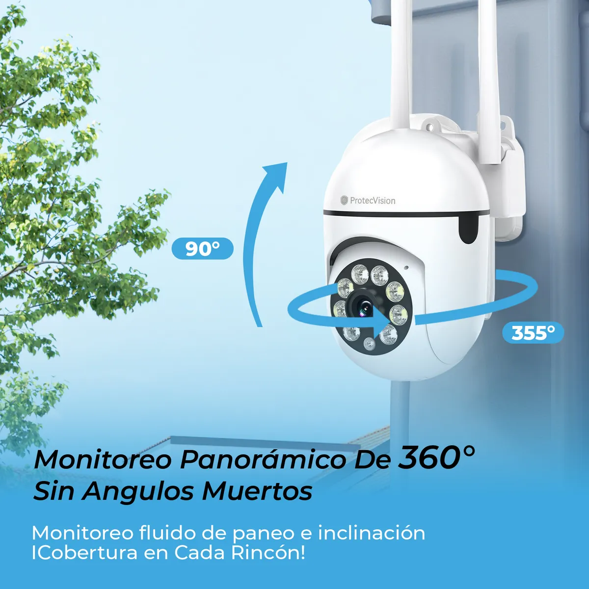 VIDITA - Pack 2 Cámaras seguridad WiFi 1080P exterior antisalpicaduras