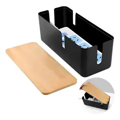 EINICIO - Caja Organizadora De Cables Negro Escritorio