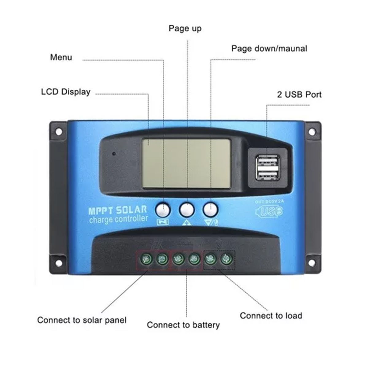 ATURE - Controlador De Carga Solar 100a Mppt 30a-100a 12v24v