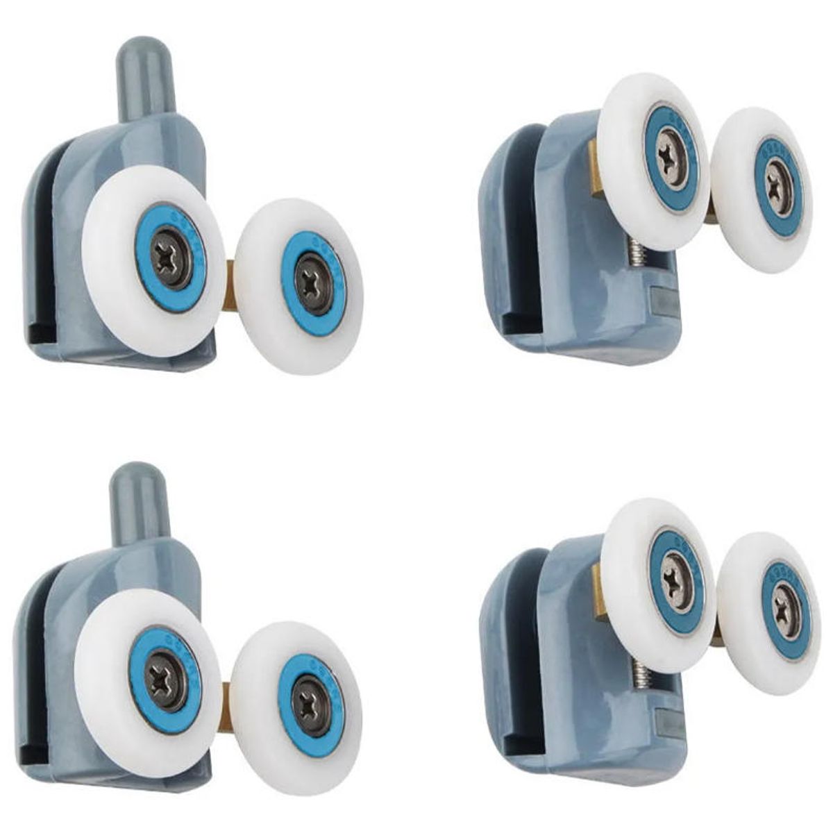 ATURE - 4 Ruedas Para Shower Door, 2 Superiores Doble + 2 Inferiores