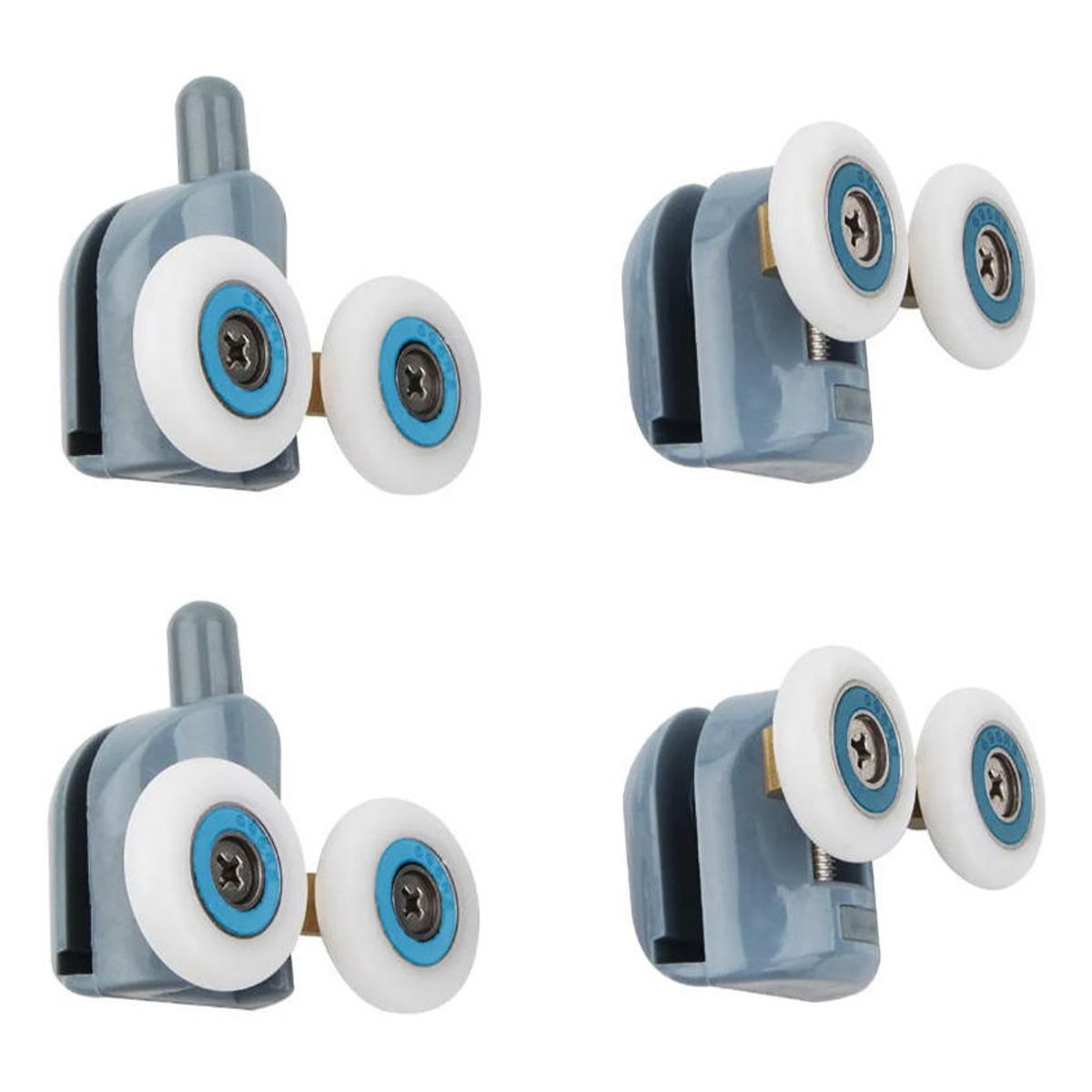 ATURE - 4 Ruedas Para Shower Door, 2 Superiores Doble + 2 Inferiores